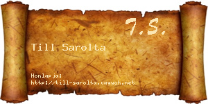 Till Sarolta névjegykártya