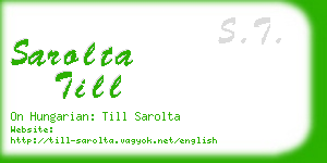 sarolta till business card